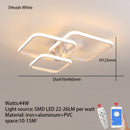 LODOOO Modern Led Chandelier for Living Room Bedroom Black Acrylic Aluminum Kitchen Ceiling Chandeliers AC85-265 by Ljojo