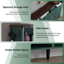 Ljojo™ Farmhouse Shoe Storage Cabinet with Barn Door Design & 4 Flip Drawers