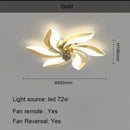 Ljojo Luxury Modern Ceiling Fan Lamp for Living & Dining Room