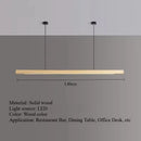Ljojo Walnut Wood LED Pendant Lights Chandelier for Living Room Home Decoration