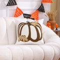Embroidered Pumpkin Halloween Pillowcase by Ljojo - Cotton Throw Cushion Cover