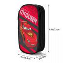 Ljojo Lightning Mcqueen Car Double Layer Pencilcase - Large Capacity Office Accessories