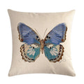Butterfly Cotton Linen Throw Pillow Cover for Home & Car Decor - Ljojo