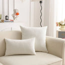 Ljojo Linen Pillow Cover in Green, Grey, White, Cream & Mustard - 12x20", 18x18", 25x25"