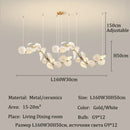 Ljojo Luxury Art Ceramics LED Chandeliers for Modern Decor