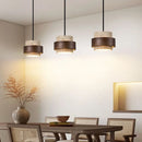 Modern Wood LED Pendant Lamp | Minimalist Chandelier Natural Stone | Ljojo Indoor Hanging Lighting
