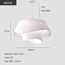 LED Pendant Light Modern Cream Fabric Chandelier for Living Room - Ljojo