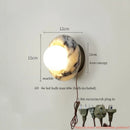 Ljojo Marble LED Wall Sconce Reading Lamp for Home Decor
