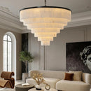 Black Alabaster LED Chandelier by Ljojo - Stylish Lighting for Living & Dining Room