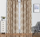 Ljojo Light Brown Floral Jacquard Curtain, European Style for Living Room, Home Balcony.