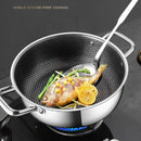 Ljojo 410 Stainless Steel Non-Stick Soup Pot with Lid - Induction Cooker Compatible