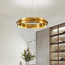 Modern Iron Round Chandelier Luxury Stand Lighting Palace Floor Large Hall Hanging Lamp