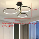 Nordic Minimalist Gold Ring LED Ceiling Light Fixture for Restaurant Bedroom Living Room by Ljojo
