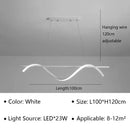 Ljojo Long Ceiling Chandelier for Dining Living Room Pendant Lamp