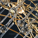 Ljojo Luxe Crystal Chandelier - Modern All-Copper Tree Lamp
