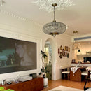 Crystal Living Room Pendant Light French Copper Lamp for Villa Dining Room by Ljojo