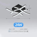 Ljojo 24W LED Modern Ceiling Chandelier for Stylish Living Room Lighting