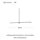 Ljojo Minimalist Line Chandeliers: Elegant LED Pendant Lighting with Magnetic Suction Connection