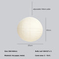 Japanese Rice Paper E27 Led Pendant Lights by Ljojo: Minimalist Nordic Chandelier Fixture