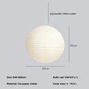 Japanese Rice Paper E27 Led Pendant Lights by Ljojo: Minimalist Nordic Chandelier Fixture