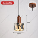 Modern Stone Pendant Light Terrazzo Travertine Calacatta Hanging Lamp Ljojo