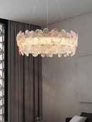 Modern Pink Glass Flower Pendant Light Chandelier by Ljojo - Luxury Bedroom Lighting Fixtures