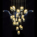Ljojo Luxury LED Crystal Chandelier for Staircase & Living Room