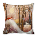 Ljojo Merry Christmas Pillowcase Cushion Cover for Festive Home Decor