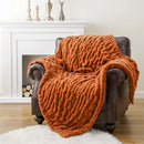 Ljojo Luxe Dual Sided Plush Faux Rabbit Fleece Throw Blanket