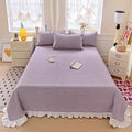 Ljojo Modal Lace Bed Cover with Star Embroidery, Summer Quilted Sheet