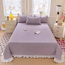 Ljojo Modal Lace Bed Cover with Star Embroidery, Summer Quilted Sheet
