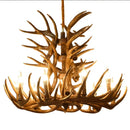 Retro Antler Hanging Lamp Vintage Deer Chandelier Luminaria for Living Room by Ljojo
