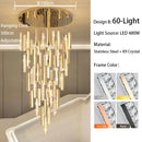 LED Crystal Chandelier: Modern Villa Hanging Light for Hotel Lobby & Staircase - Ljojo