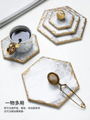 Ljojo Marble Coaster Set for Table Decoration