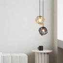 Ljojo Ice Cube Chandelier Glass Pendant Lamp Modern Dining Room Hanging Light