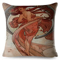 Beige Art Nouveau Gallery Cushion Cover for Home Decor - Ljojo