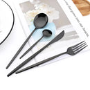 Ljojo 24-Piece Stainless Steel Cutlery Set with Forks, Knives, and Spoons