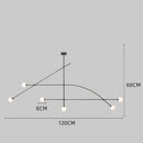 Nordic Designer Glass Chandelier Pendant Light for Living Room - Modern Ljojo Light Fixtures