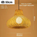 Bamboo Hand Weaving Pendant Light 40 80cm LED Chandelier Fixture for Home Bedroom Decor by Ljojo