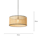 Japanese Bamboo Woven Rattan Chandelier Pendant Lamp - Modern Minimalist Restaurant Homestay Decor by Ljojo