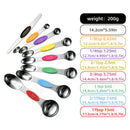 Ljojo Magnetic Stainless Steel Measuring Spoons Set of 8 Dual Sided Stackable Spoons