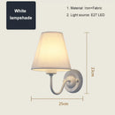 Nordic Fabric Lampshade Wall Lamp E27 LED - Modern Bedroom & Dining Room Lighting by Ljojo