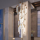 Ljojo Luxury Rotating LED Chandelier for High Ceiling Staircase