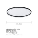 Ljojo LED Circle Ceiling Light: Modern Black Gold Chandelier for Living Room, Bedroom, Kitchen