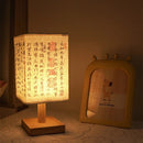 LED Square Decoration Table Lamp Dimmable Chinese Style USB Plug Night Light Ljojo