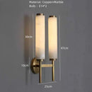 Ljojo Marble LED Wall Lights - Elegant Black Gold Copper Sconce for Various Rooms