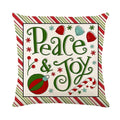 Christmas Decor Pillow Cover 18x18 in Linen Throw - Ljojo Home Decor