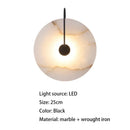 Ljojo Marble LED Wall Lamp Black Gold for Living Room Bedroom Restaurant Lighting