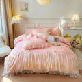 Ljojo 2025 French High-End Washed Cotton Bed Cover Four-Piece Set