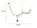 French Cream Designer Pearl Chandelier Luxury Pendant Light for Dining Table by Ljojo.